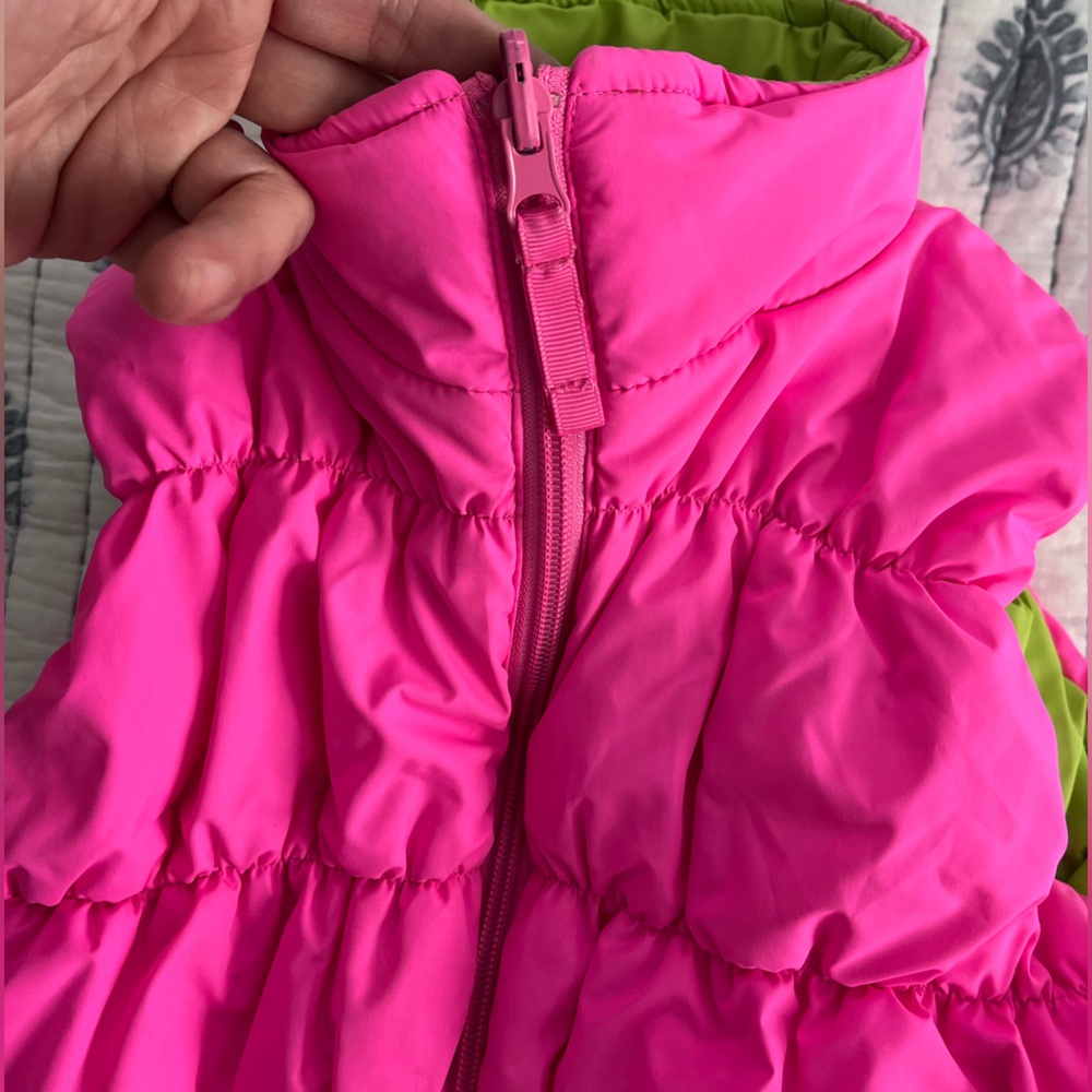 Reversible bright girls 7/8 puffy vest from Heartstrings.